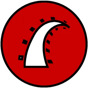 Logo de Ruby on Rails, framework backend para aplicaciones web